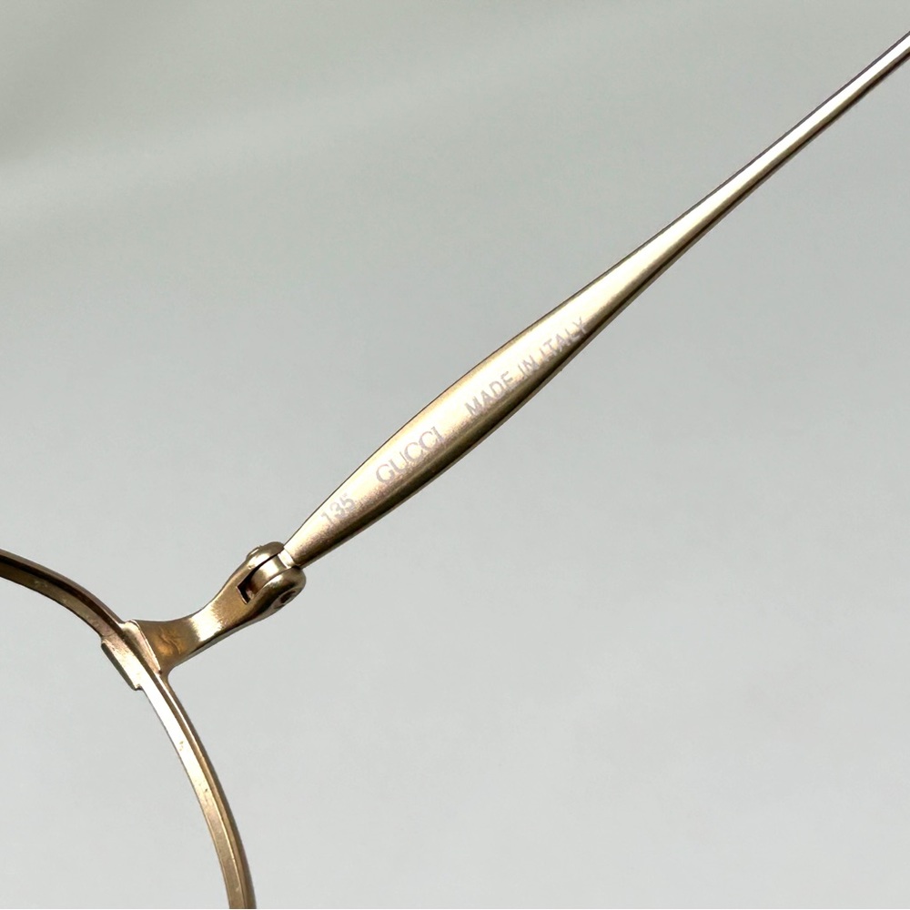 Vintage GUCCI GG2293 DR4 55 [] 18 135 tortoise Gold Eyeglassses Frame Only Italy - Picture 8 of 16